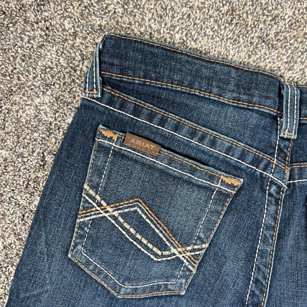 Ariat B5 Waco Slim Straight Leg Jeans Womens 16 Dark‎ Wash Denim Pants 10048253 - Picture 4 of 15
